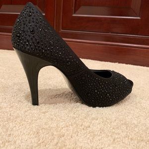 Lulu Townsend Black Platform Heels